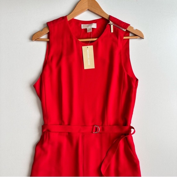 Michael Kors Re Crepe Sleeveless Jumpsuit Size 10 - Picture 2 of 6
